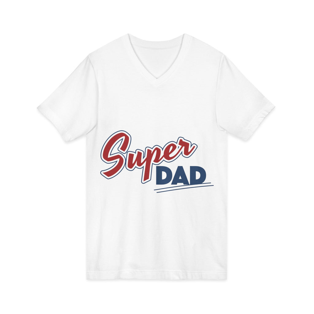 Super Dad V-Neck Tee, Unisex Father's Day Shirt, Gift for Dads, Superhero Dad T-Shirt, Casual Daily Wear, Guardian Rising Tee