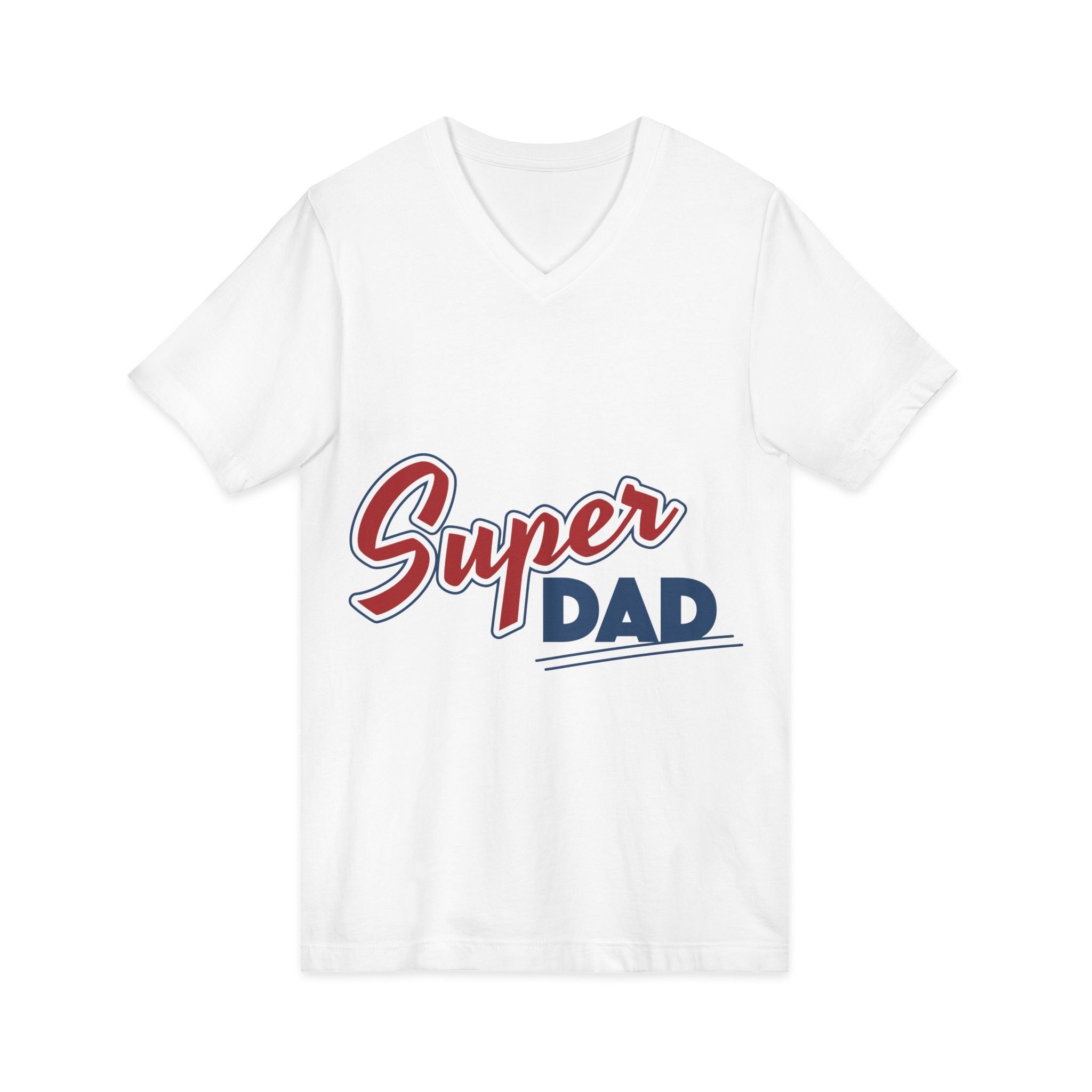 Super Dad V-Neck Tee, Unisex Father's Day Shirt, Gift for Dads, Superhero Dad T-Shirt, Casual Daily Wear, Guardian Rising Tee